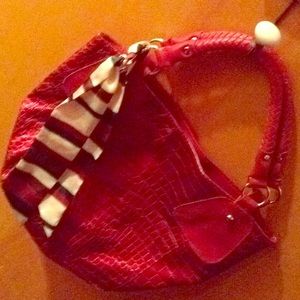 Candy Apple Day Satchel with Bull Whip Handles